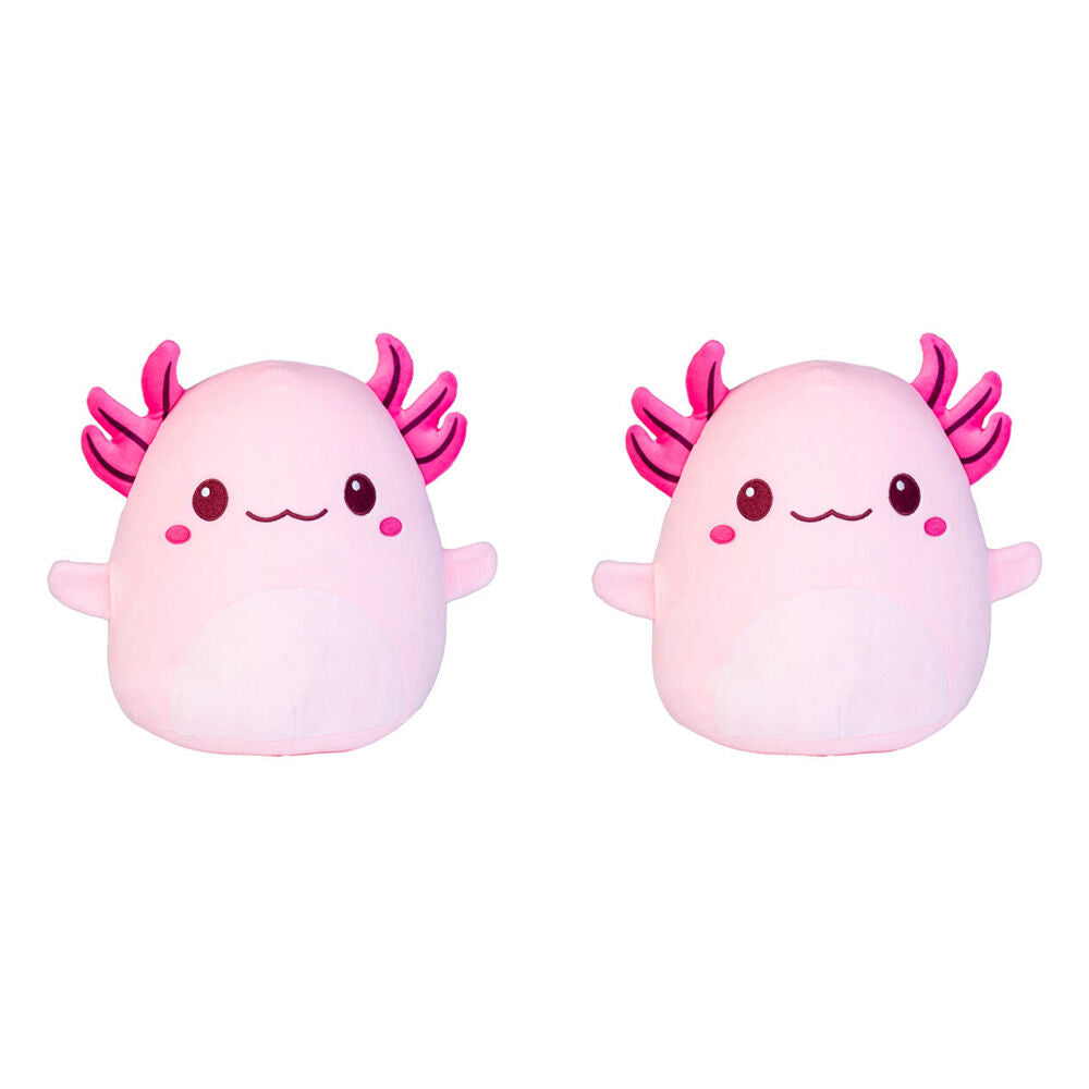 2PK Smooshos Pal Squishy Super Soft Velour Plushie Kids Toy 22x16x22cm Axolotl
