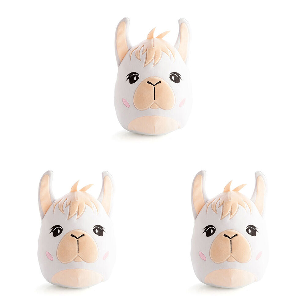 3PK Smooshos Pal Squishy Super Soft Velour Plushie Kids Toy 22x16x22cm Alpaca