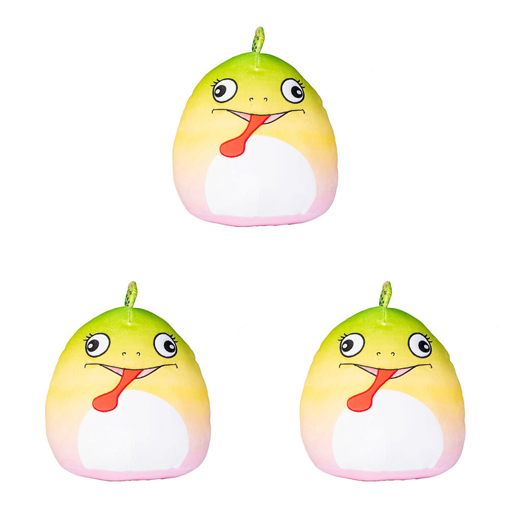3PK Smooshos Pal Squishy Super Soft Velour Plushie Kids Toy 22x16x22cm Chameleon