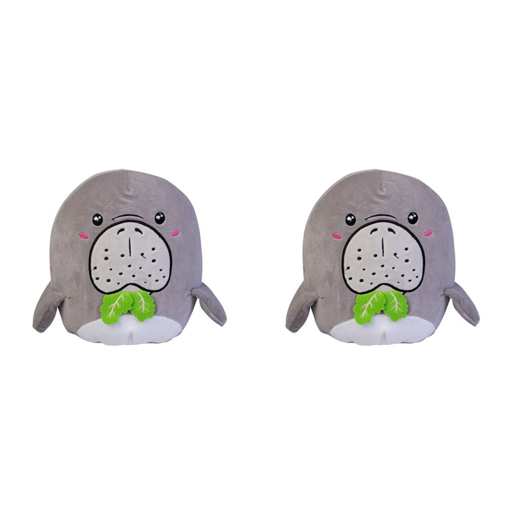 2PK Smooshos Pal Squishy Super Soft Velour Plushie Kids Toy 22x16x22cm Dugong