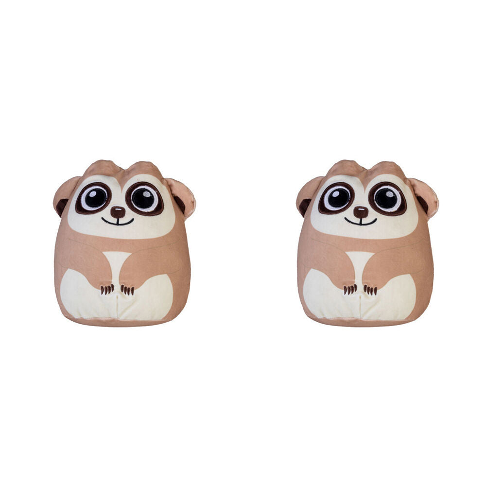 2PK Smooshos Pal Squishy Super Soft Velour Plushie Kids Toy 22x16x22cm Meerkat