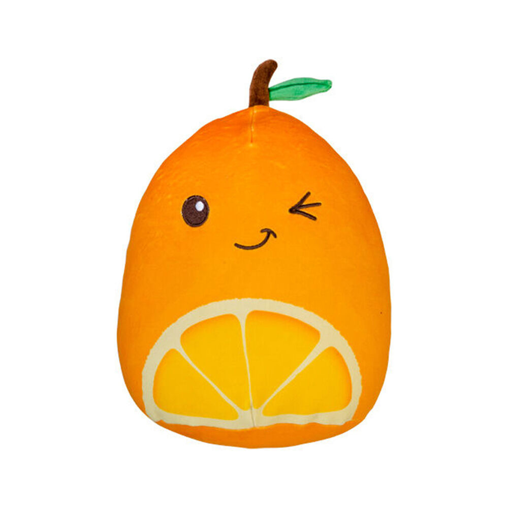 3PK Smooshos Pal Squishy Velour Plushie Kids Toy 22x16x22cm Orange Fruit