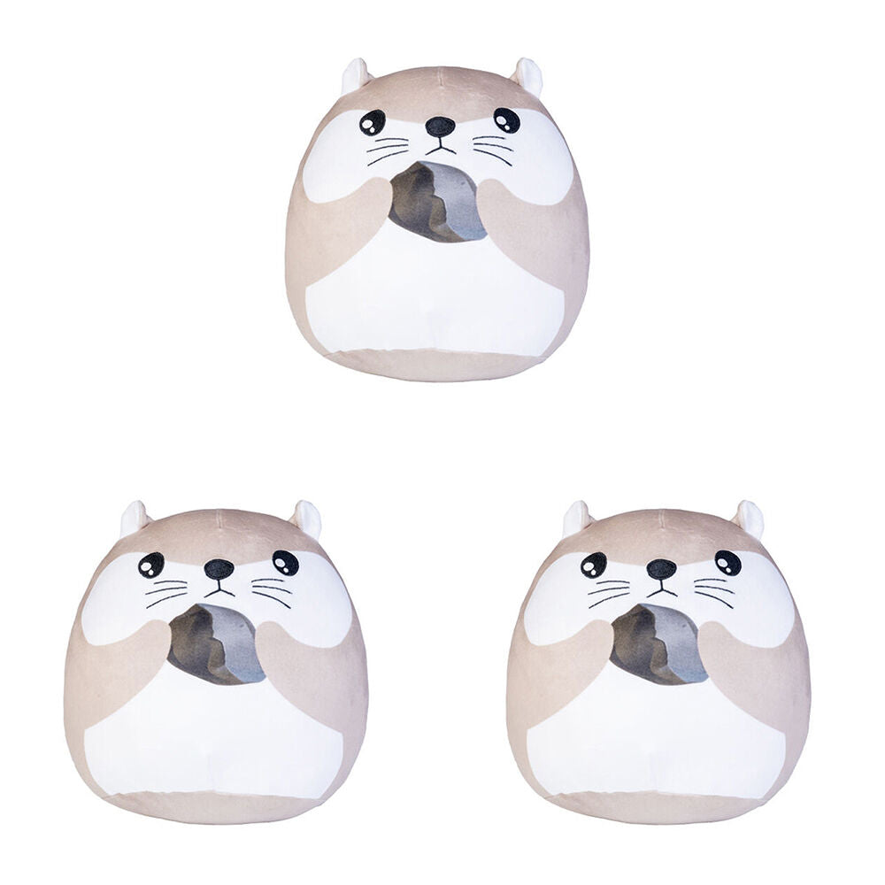 3PK Smooshos Pal Squishy Super Soft Velour Plushie Kids Toy 22x16x22cm Otter
