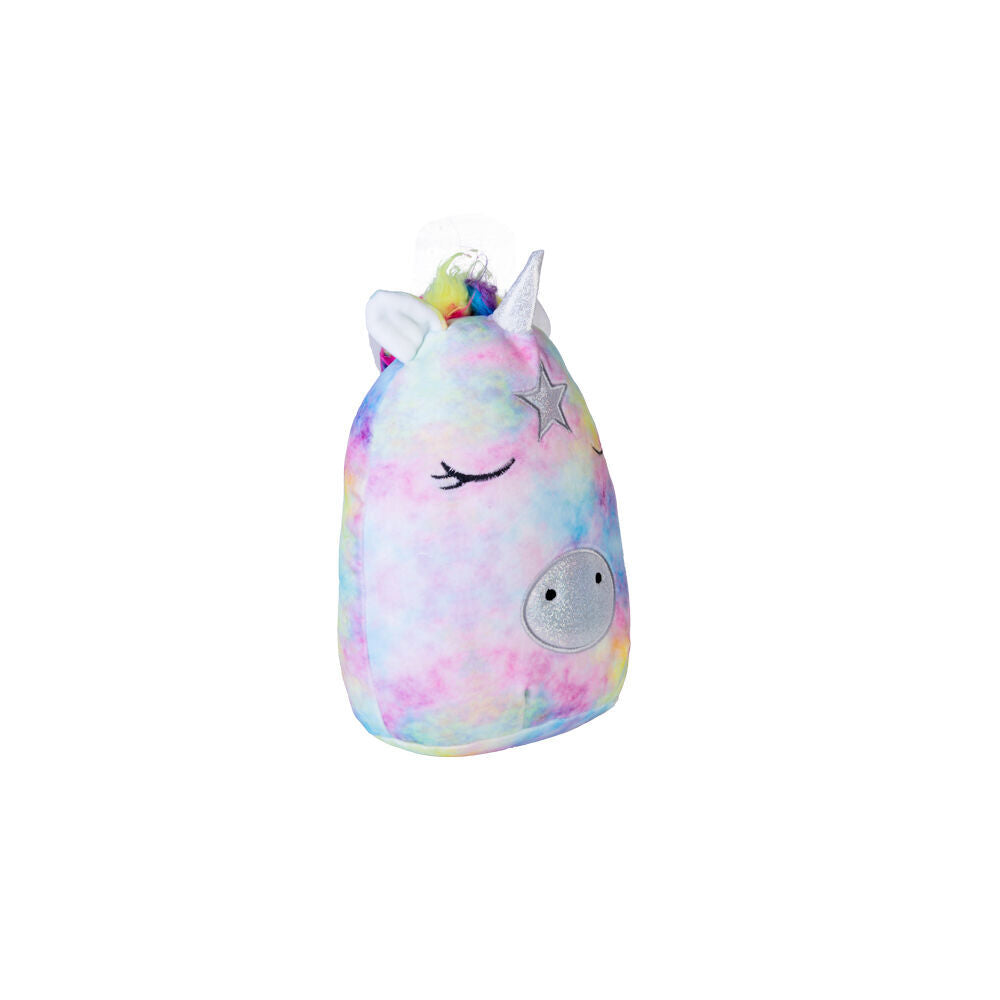 Smooshos Pal Squishy Velour Plushie Kids Toy 22x16x22cm Tie Dye Unicorn