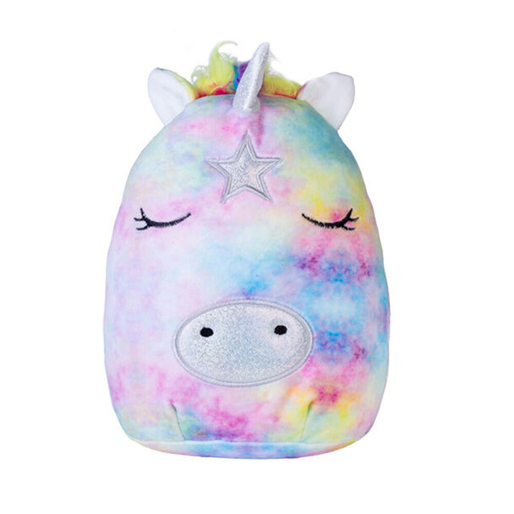 Smooshos Pal Squishy Velour Plushie Kids Toy 22x16x22cm Tie Dye Unicorn