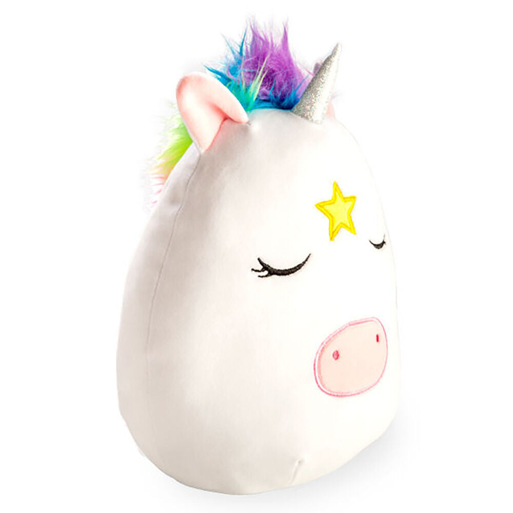 2PK Smooshos Pal Cushion Plush Stuffed Animal Pillow Unicorn 22x16cm White