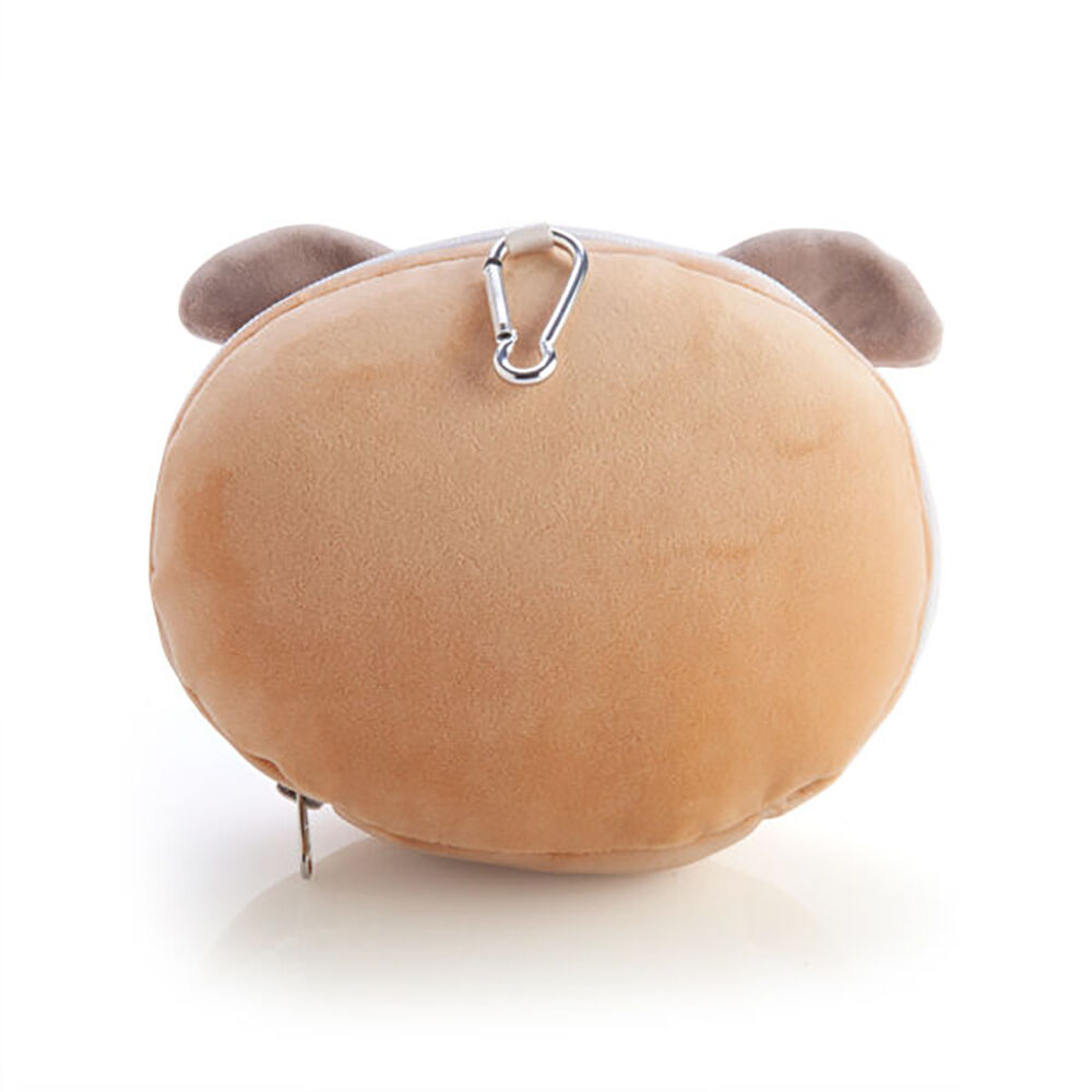 Smooshos Pal Travel 2-in-1 Eye Mask Neck Pillow Pug 17x15cm Brown
