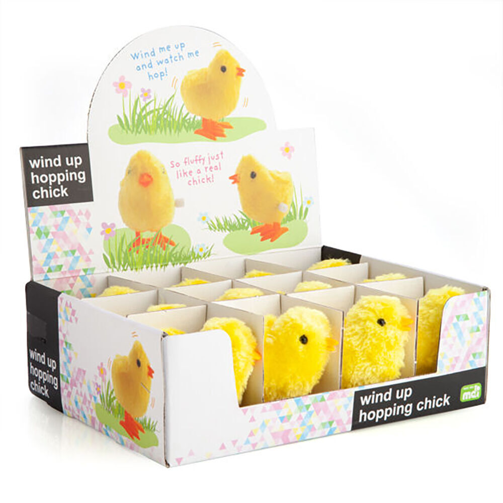 6PK Furever Pets Wind Up Soft Plush Jumping Toys Kids/Children Chick Yellow