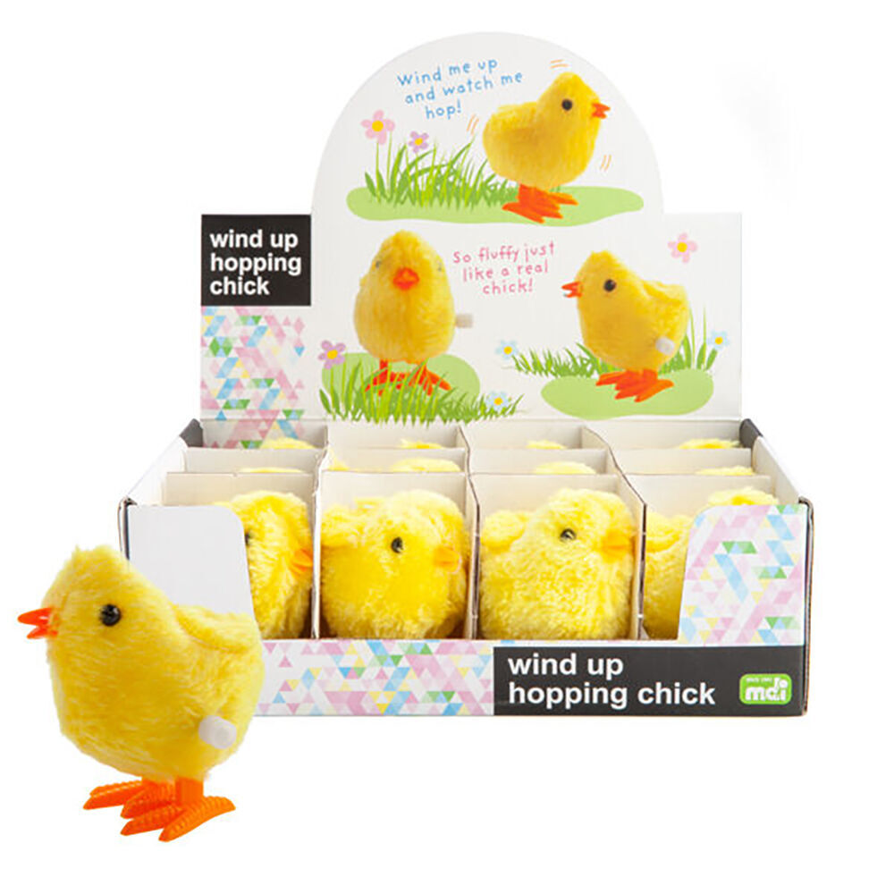 6PK Furever Pets Wind Up Soft Plush Jumping Toys Kids/Children Chick Yellow