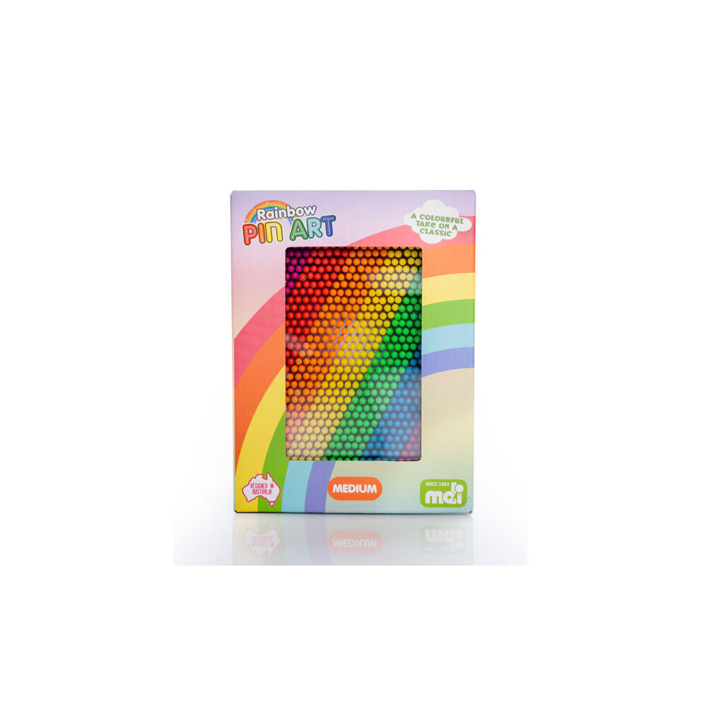 2PK MDI Bright Rainbow 3D Push Pin Art Small Kids Desktop Toy 12.5x9x6.5cm