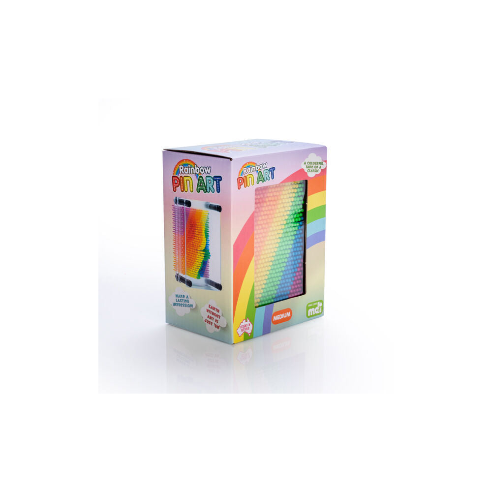 2PK MDI Bright Rainbow 3D Push Pin Art Small Kids Desktop Toy 12.5x9x6.5cm