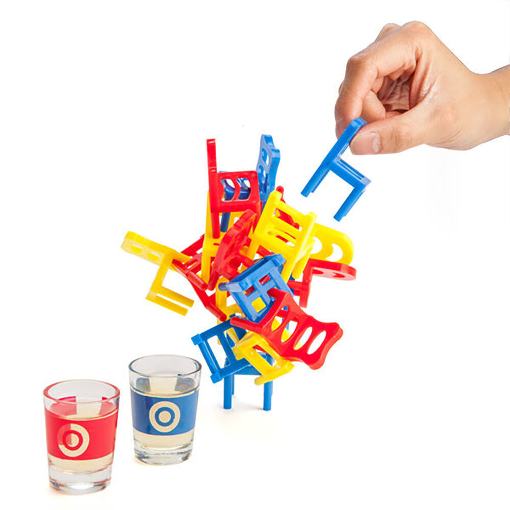 2PK MDI Balance Chairs Set Chair Stacking/Balancing Drinking Game