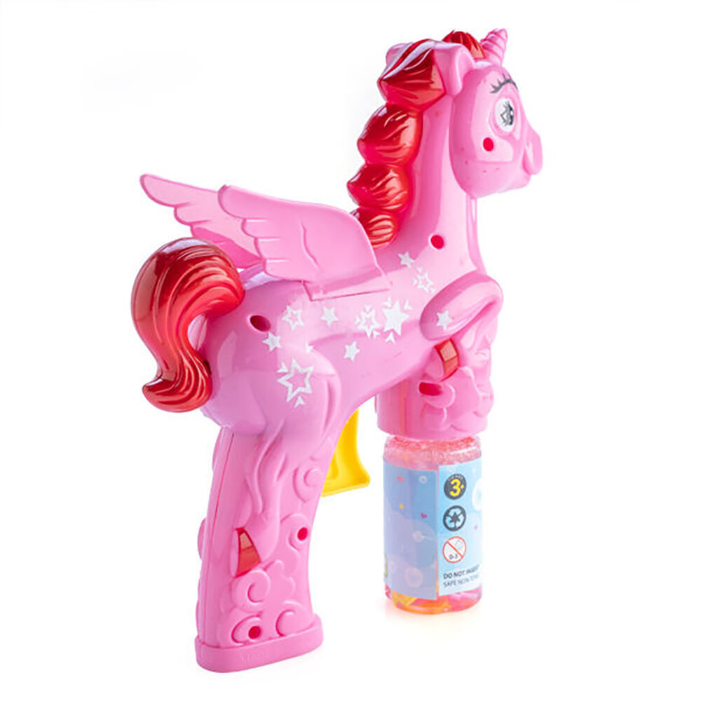 2PK Unicorn Kingdom Bubble Maker Gun Kids Outdoor Play Toy - Pink Unicorn