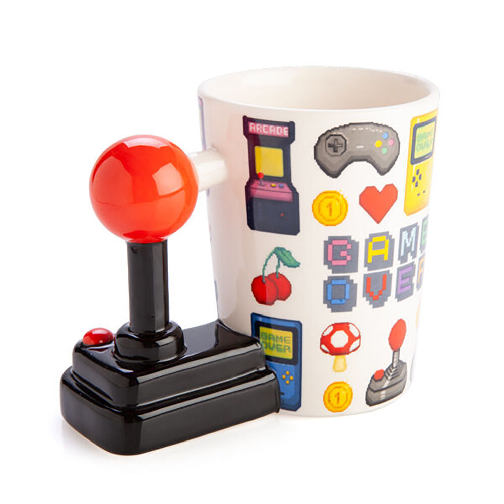 3PK MDI Gamer Ceramic Mug Joystick 3D Handle Mug Handle 14x14cm