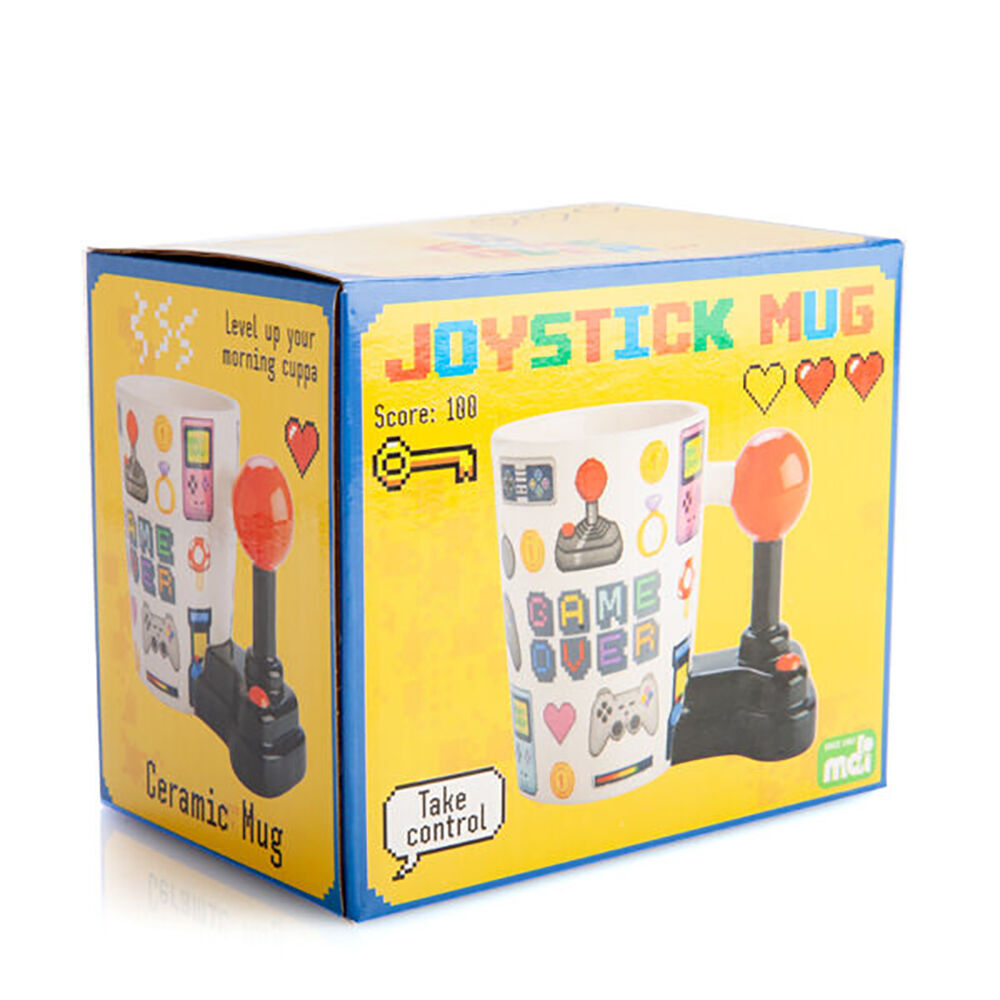 3PK MDI Gamer Ceramic Mug Joystick 3D Handle Mug Handle 14x14cm
