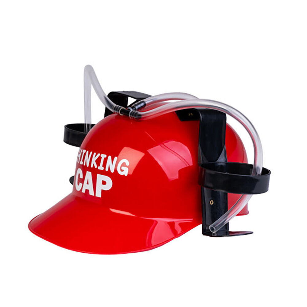 2PK MDI Drinking Hat Beer Helmet Thinking Cap 31x27cm - Red