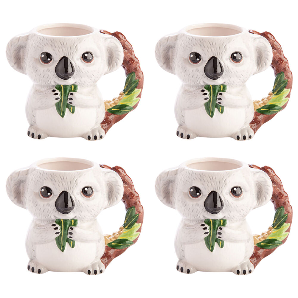 4PK Outback Mates Ceramic 3D Coffee Mug 165x123mm Koala
