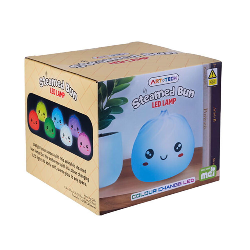 Art + Tech LED Lamp Steamed Bun Cute Night Light Novelty Decor 11x11cm