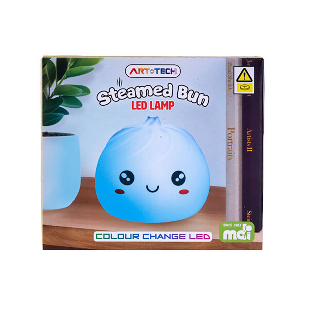 Art + Tech LED Lamp Steamed Bun Cute Night Light Novelty Decor 11x11cm