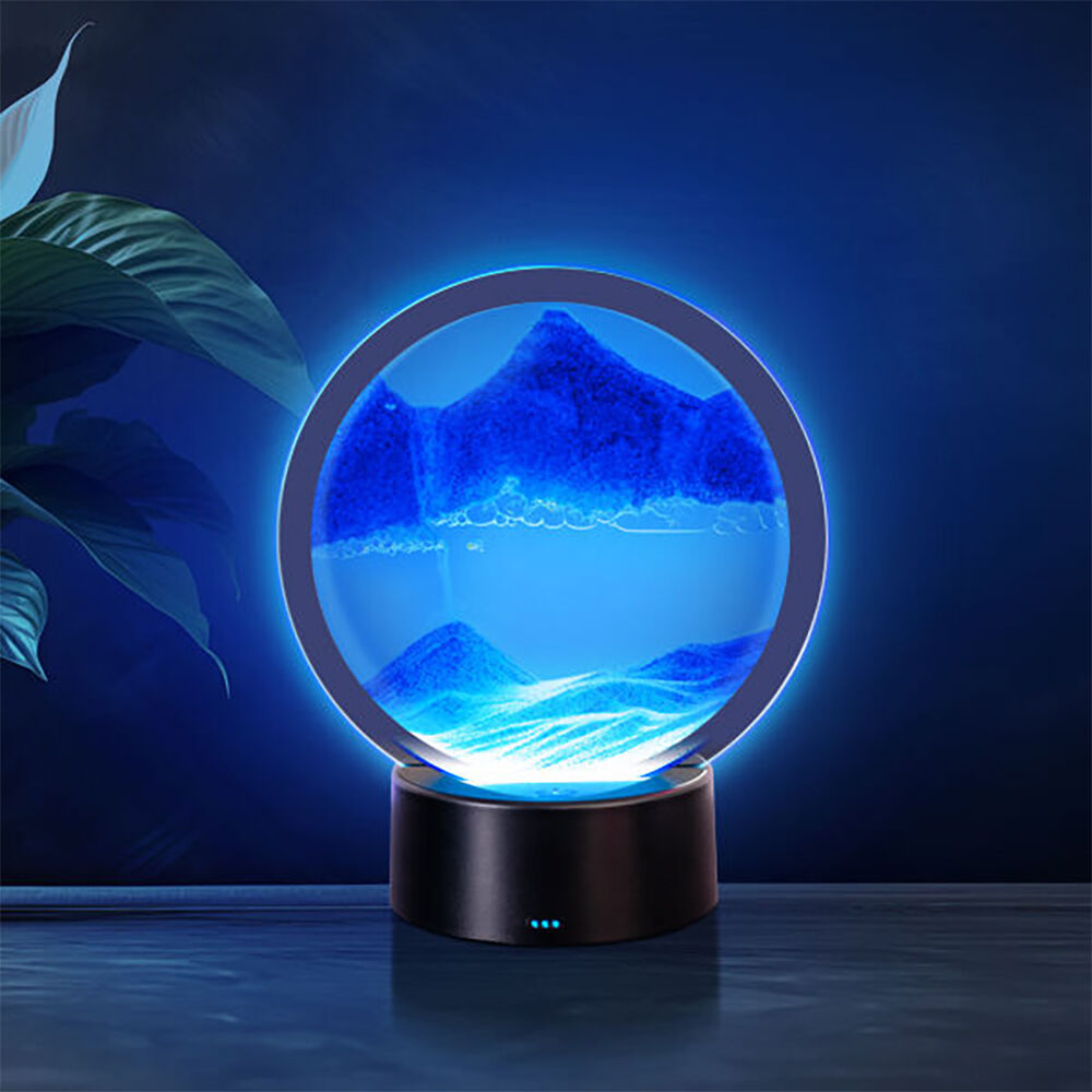 Art + Tech LED Sand Art Motion Display Relaxing Desk Decor 16x19cm - Blue