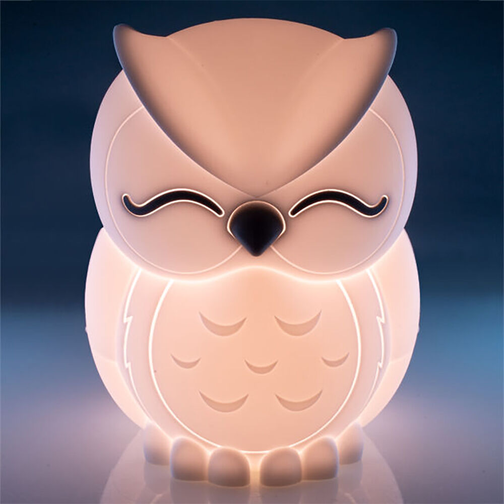 Lil Dreamers Silicone Touch Led Lamp Light Kids Bedroom Decor White - Owl