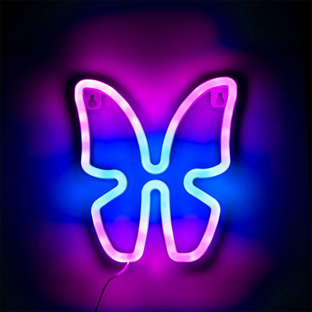Art + Tech LED Wall Light Butterfly Cute Room Decor Accent Lamp 18x22cm