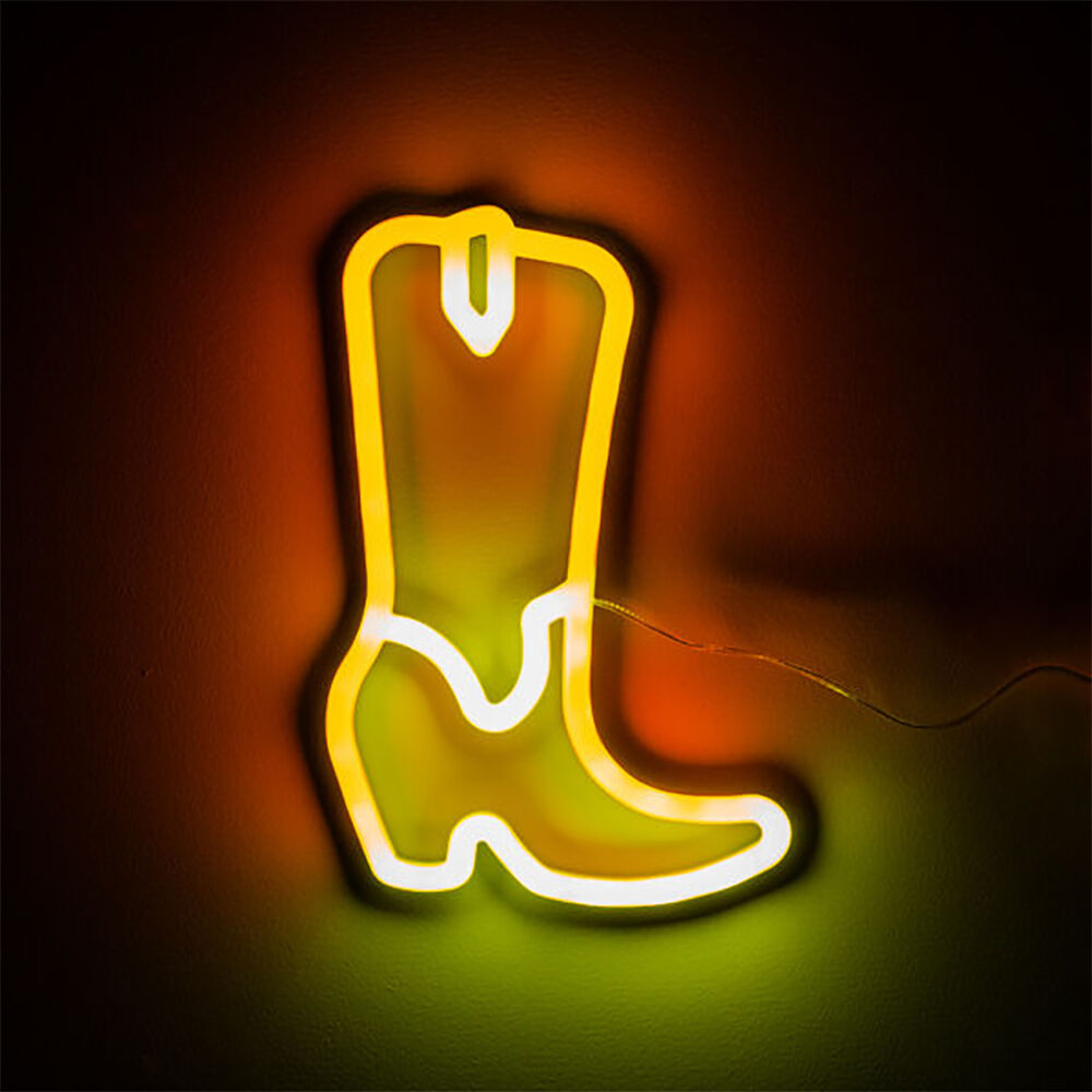 Art + Tech LED Wall Light Cowboy Boot Western Theme Decor Lamp 15x24.5cm