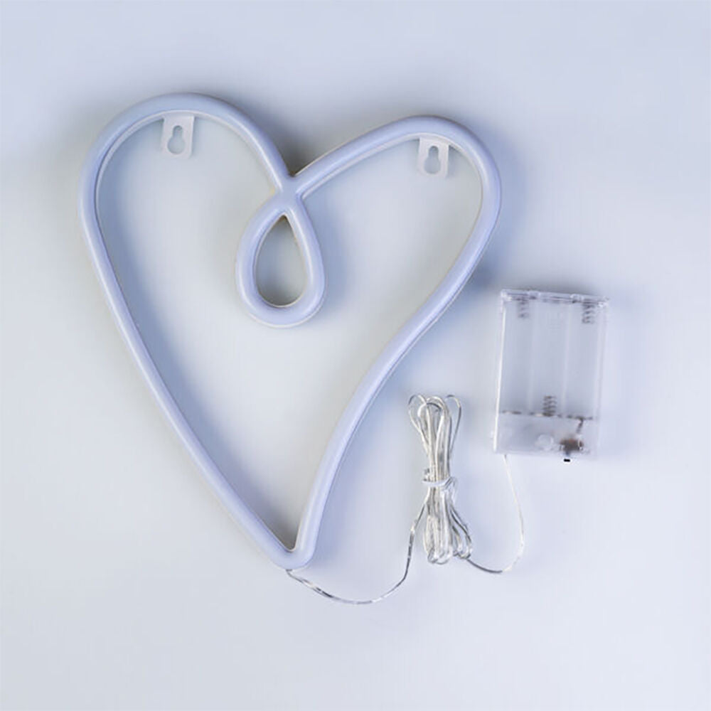 Art + Tech LED Wall Light Heart Romantic Room Accent Night Light 20x22.5cm