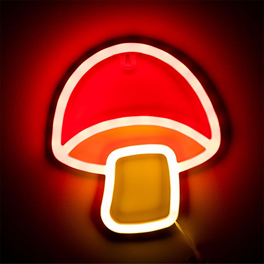 Art + Tech LED Wall Light Mushroom Whimsical Room Decor Lamp 18.8x21cm