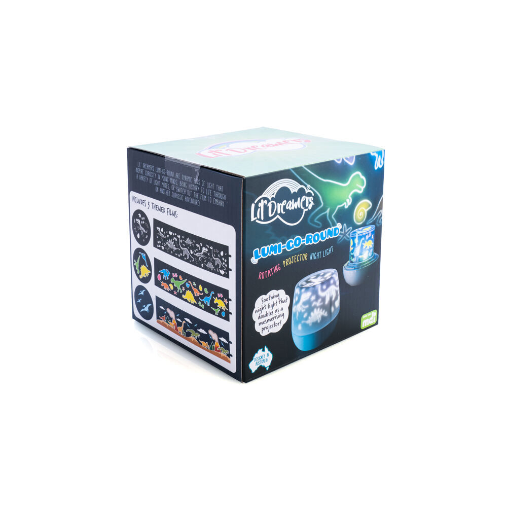 Lil Dreamers Glowing Rotating LED Projector Dinosaurs 12.9x12.9x12.9cm