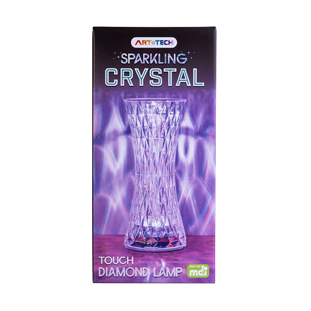 Art + Tech Sparkling Crystal Lamp 16-Colours Touch Control LED Night Light