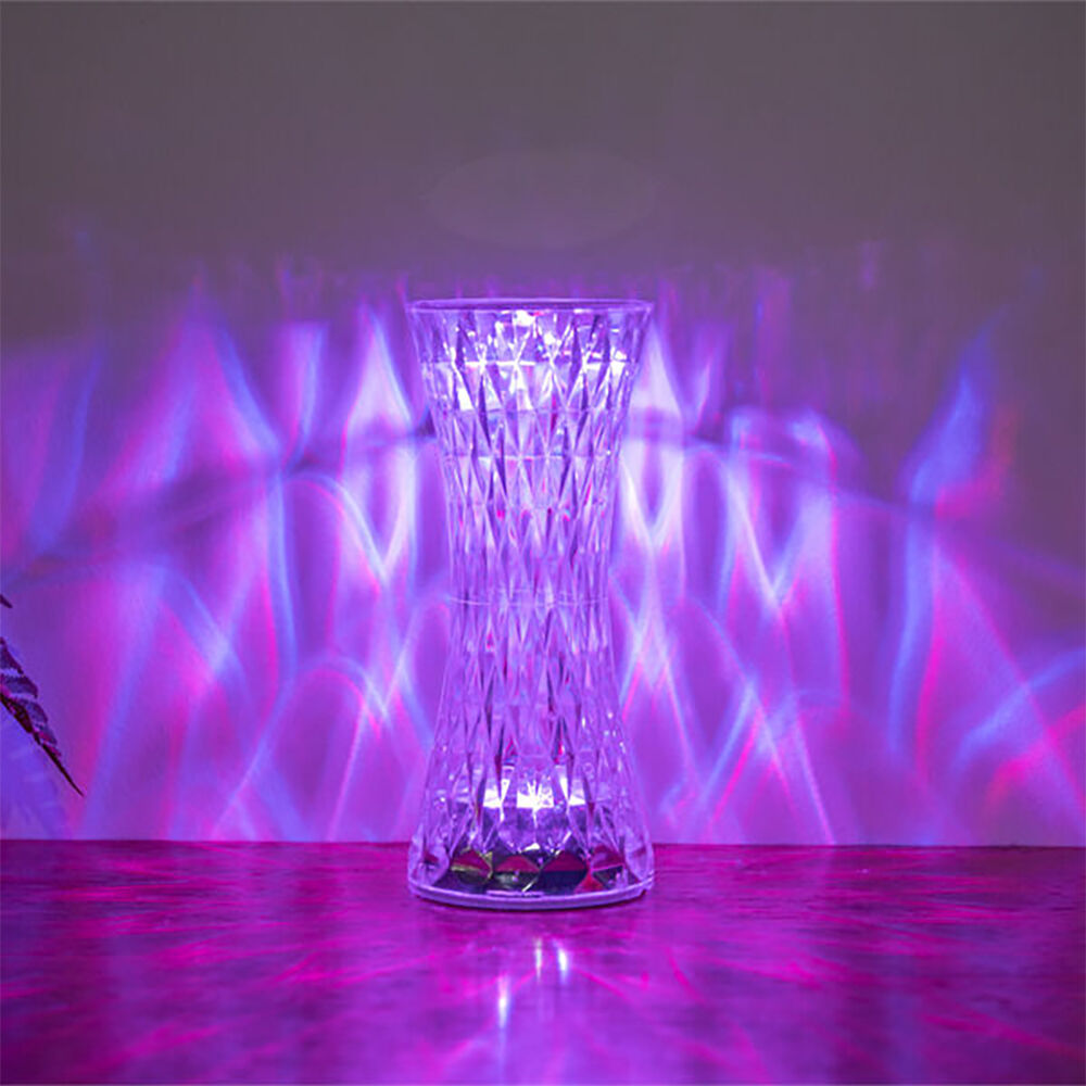 Art + Tech Sparkling Crystal Lamp 16-Colours Touch Control LED Night Light