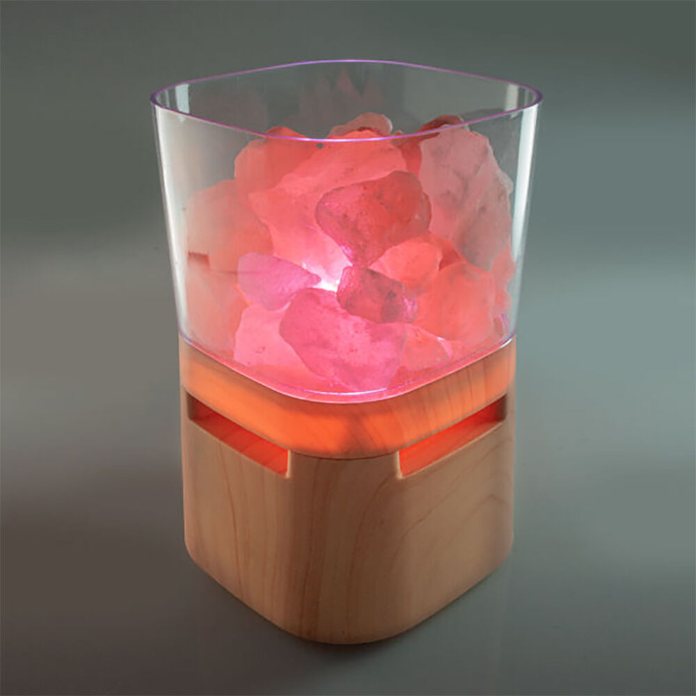 Art + Tech Speaker & Lamp Himalayan Salt Wireless Bluetooth LED Night Light