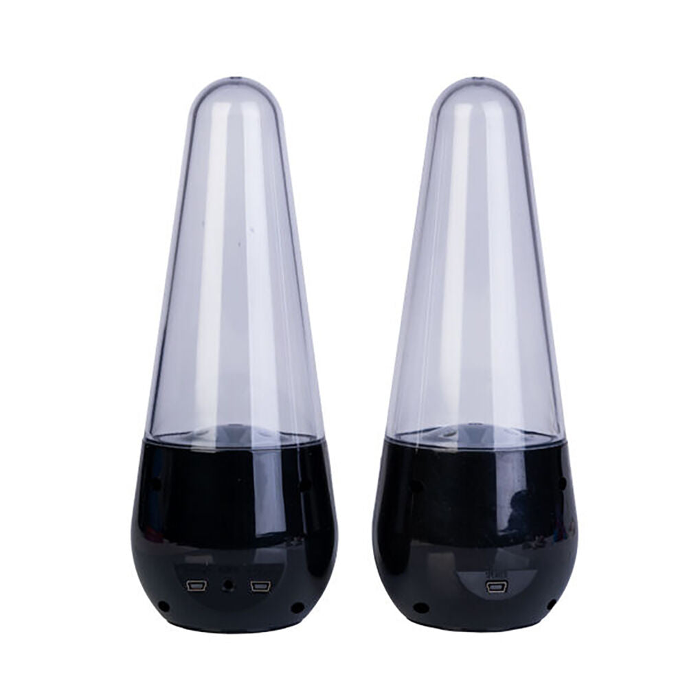 Art + Tech Wireless Bluetooth Water Dance Speaker w/ LED Light Black/Clear