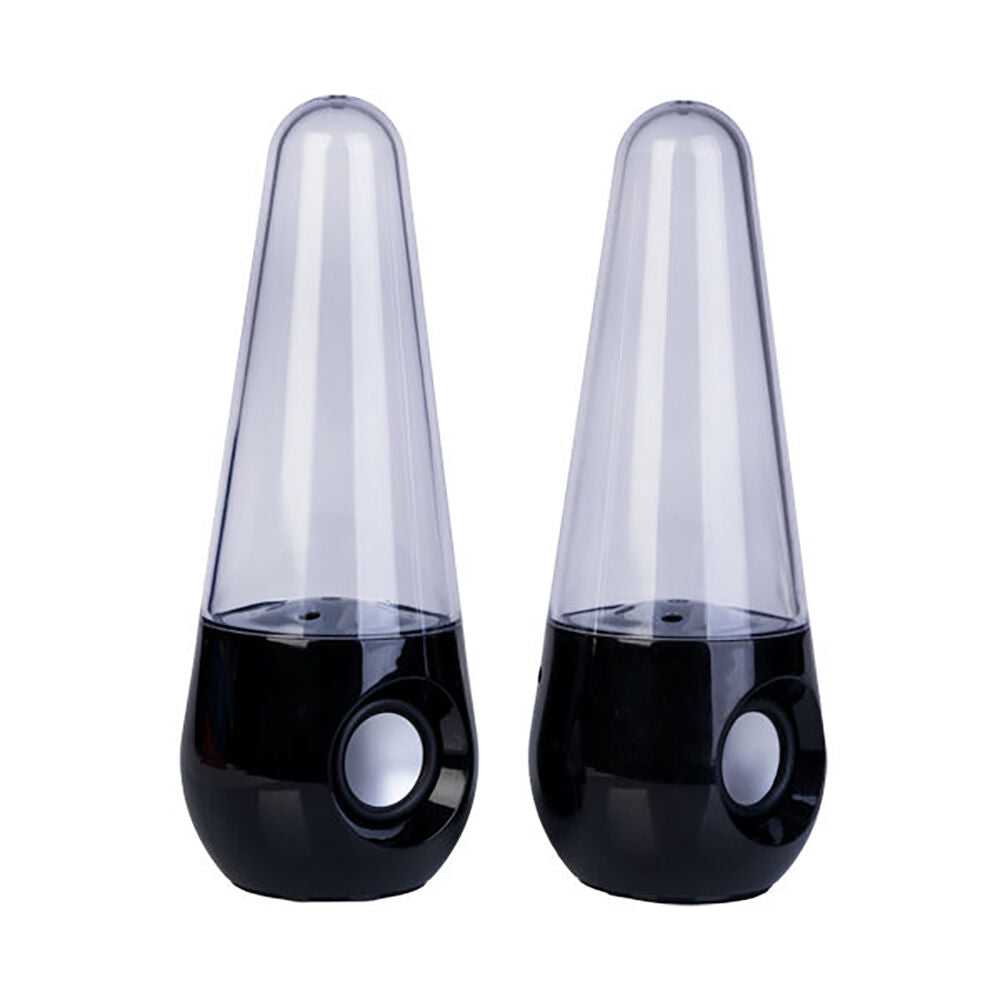 Art + Tech Wireless Bluetooth Water Dance Speaker w/ LED Light Black/Clear