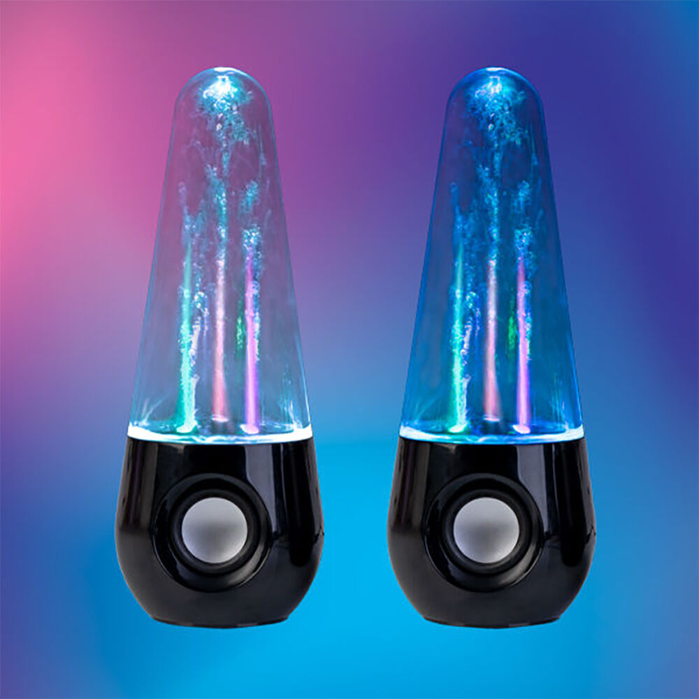 Art + Tech Wireless Bluetooth Water Dance Speaker w/ LED Light Black/Clear