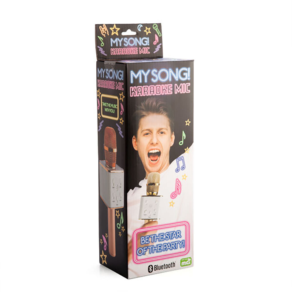 Art + Tech Wireless Bluetooth Karaoke Microphone Rechargeable Gold