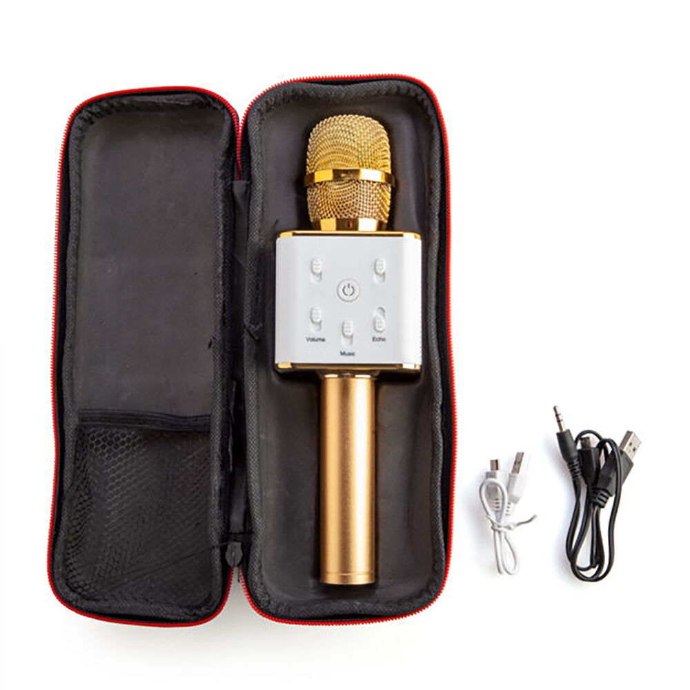 Art + Tech Wireless Bluetooth Karaoke Microphone Rechargeable Gold