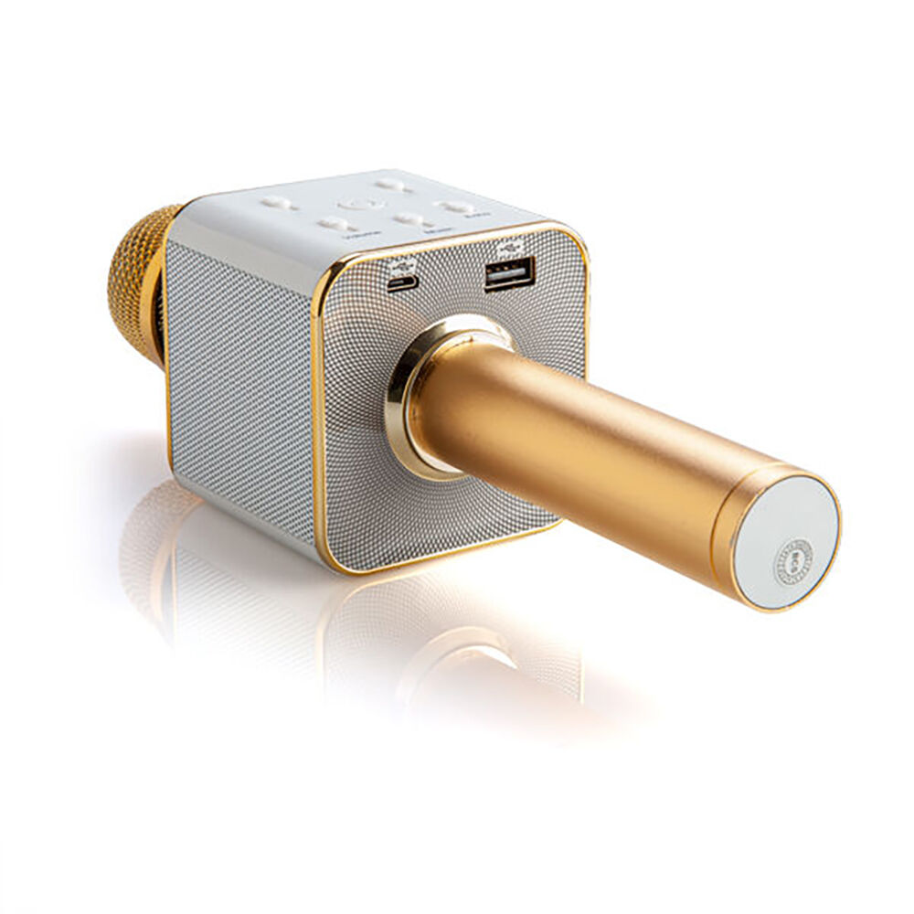 Art + Tech Wireless Bluetooth Karaoke Microphone Rechargeable Gold