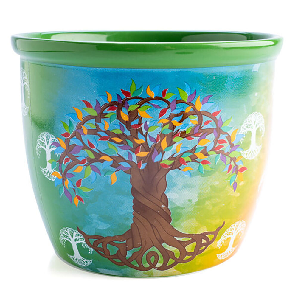 MDI Smudge Bowl Sage/Incense Burner Ceramic Tree of Life 12.5x10.5cm Orange