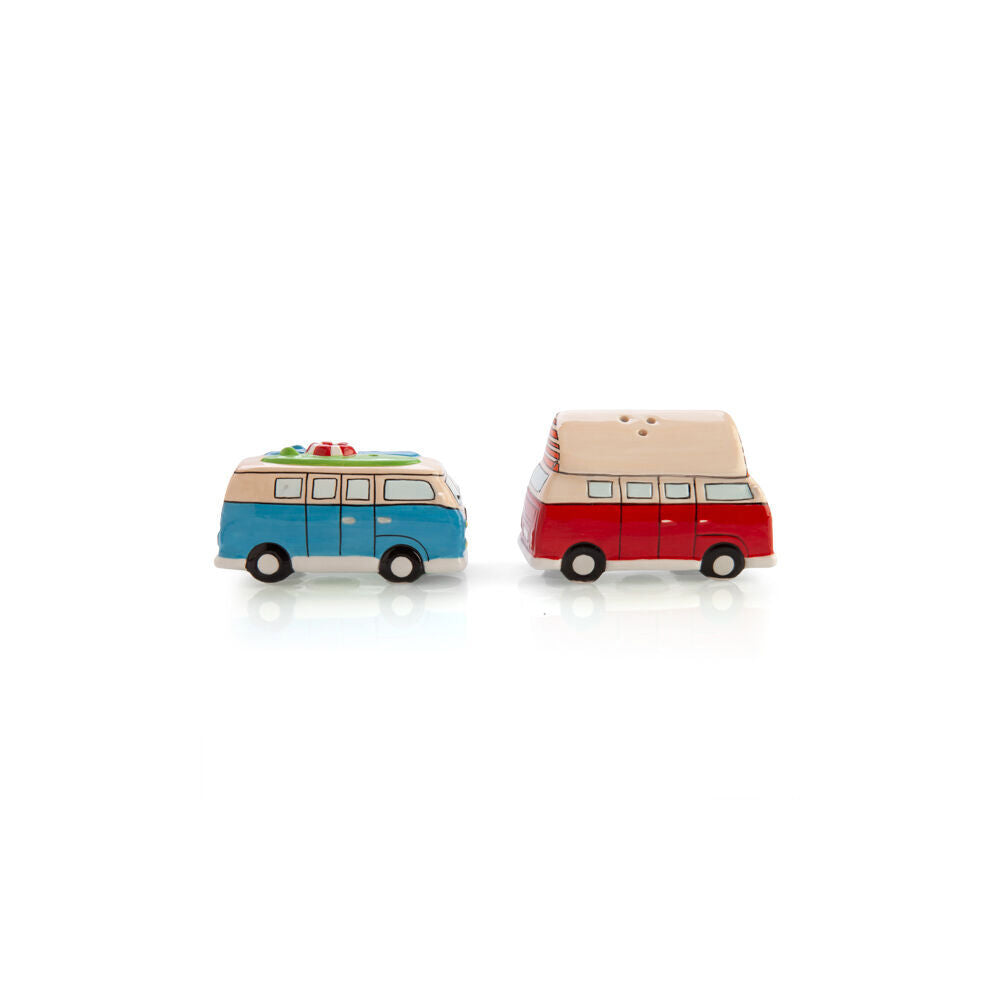 2pc Flavour Mates 3D Salt & Pepper Spice Shaker Duo Set Blue/Red Combi Vans