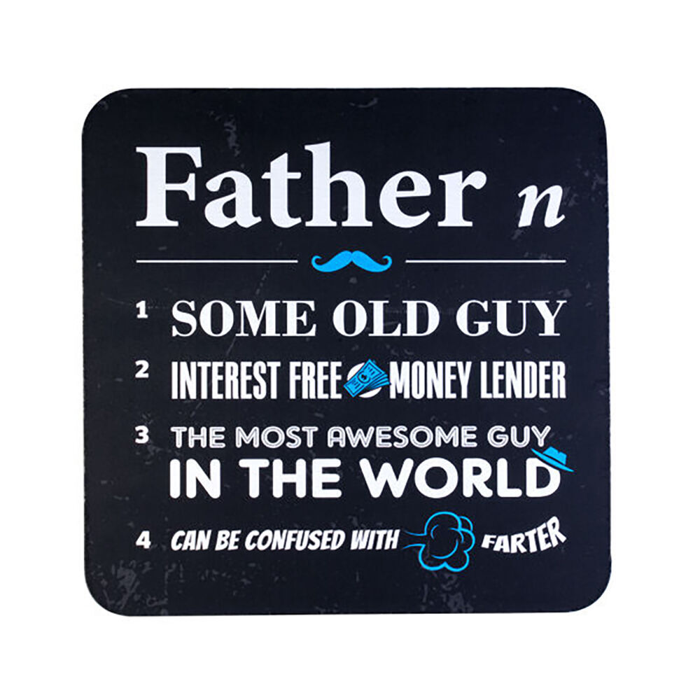 3x 4pc MDI Cork-Backed Drink Coasters Set Square Dad Father's Day