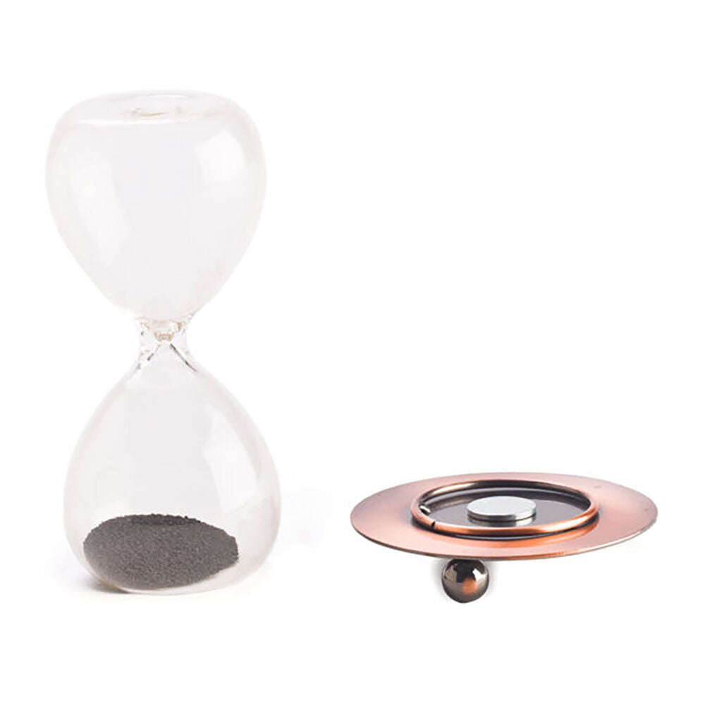 2PK MDI Magnetic Sand Timer Motion Display Desk Decor Toy 5x12.5cm