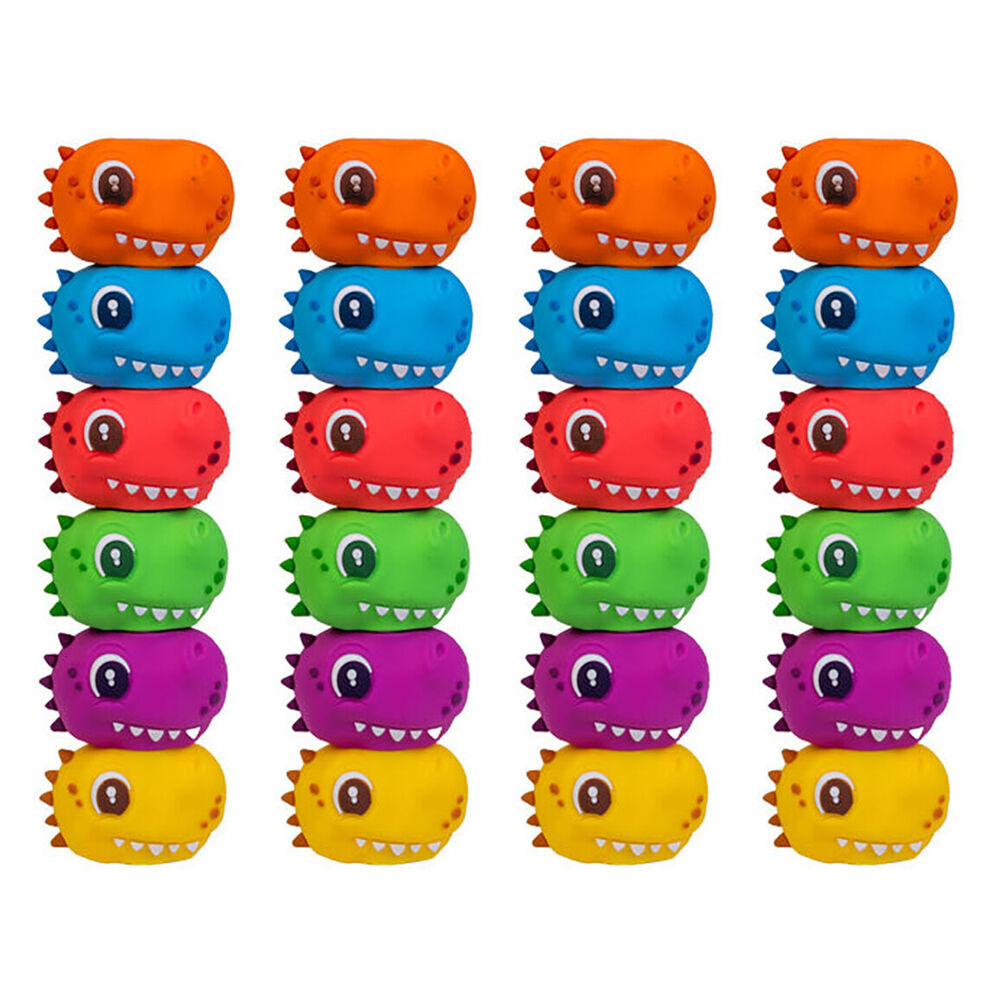 4PK Dino Island Unique Cute Stackable Highlighters Writing Stationery Assorted