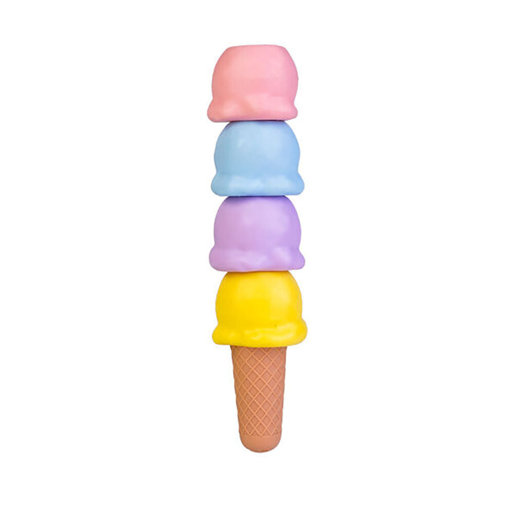4PK MDI Stackable Coloring Highlighters Writing Stationery Ice Cream Assorted