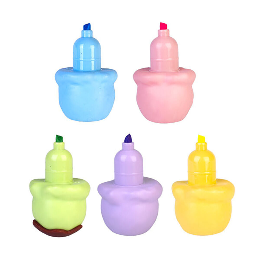 4PK MDI Stackable Coloring Highlighters Writing Stationery Ice Cream Assorted