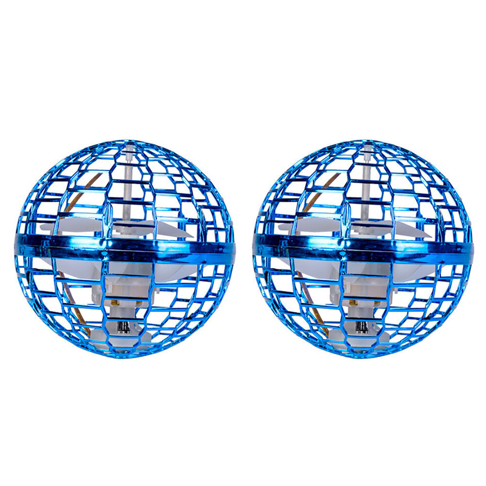 2PK MDI Flying Orb LED Hover Ball Toy Rechargeable 9.5cm 6y+