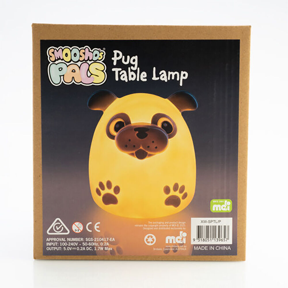 Pug Smooshos Pal Table Lamp Children/Kids Night Lightning Bedroom Decor