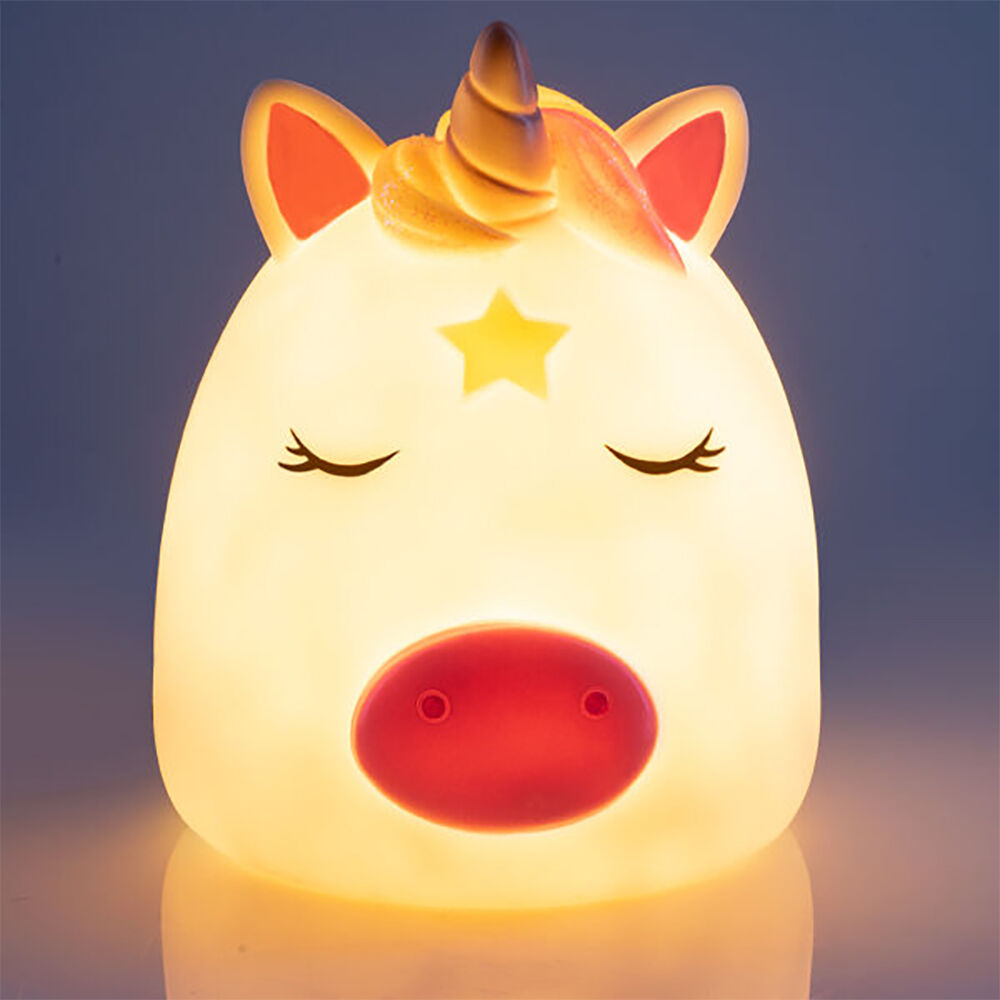 Smooshos Pal Table Lamp Children Night Light Bedroom Decor White Unicorn
