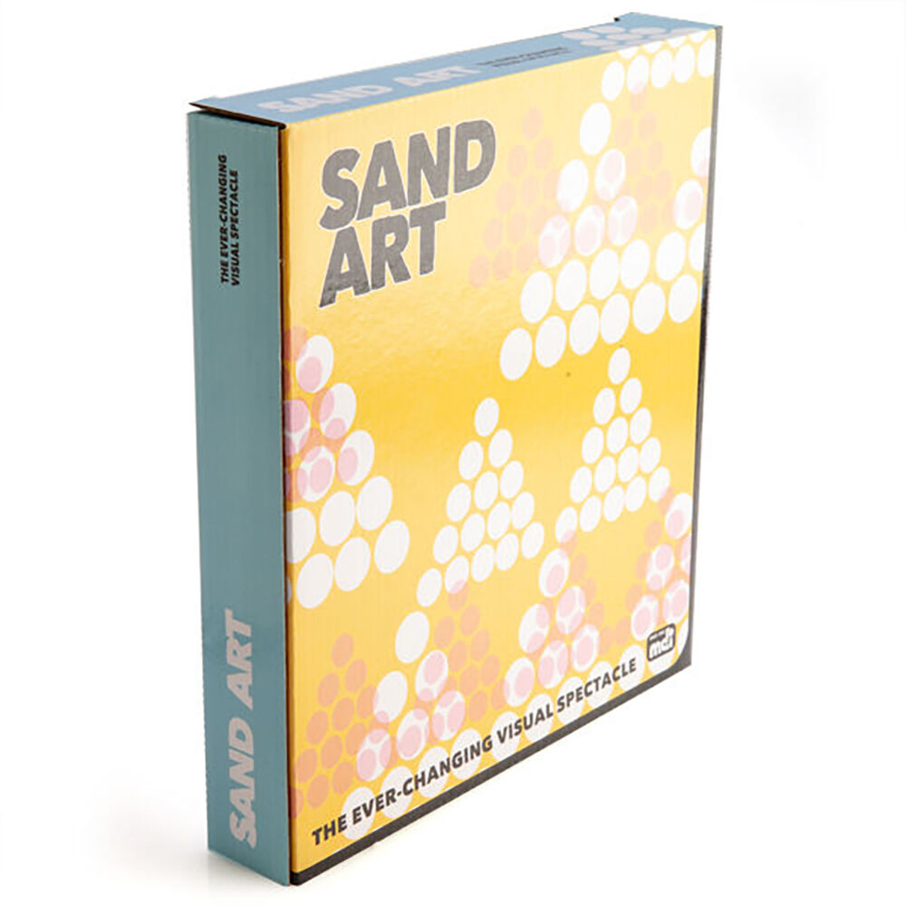 MDI Moving Sand Art Round Desk Home Decor 25x25cm - Blue